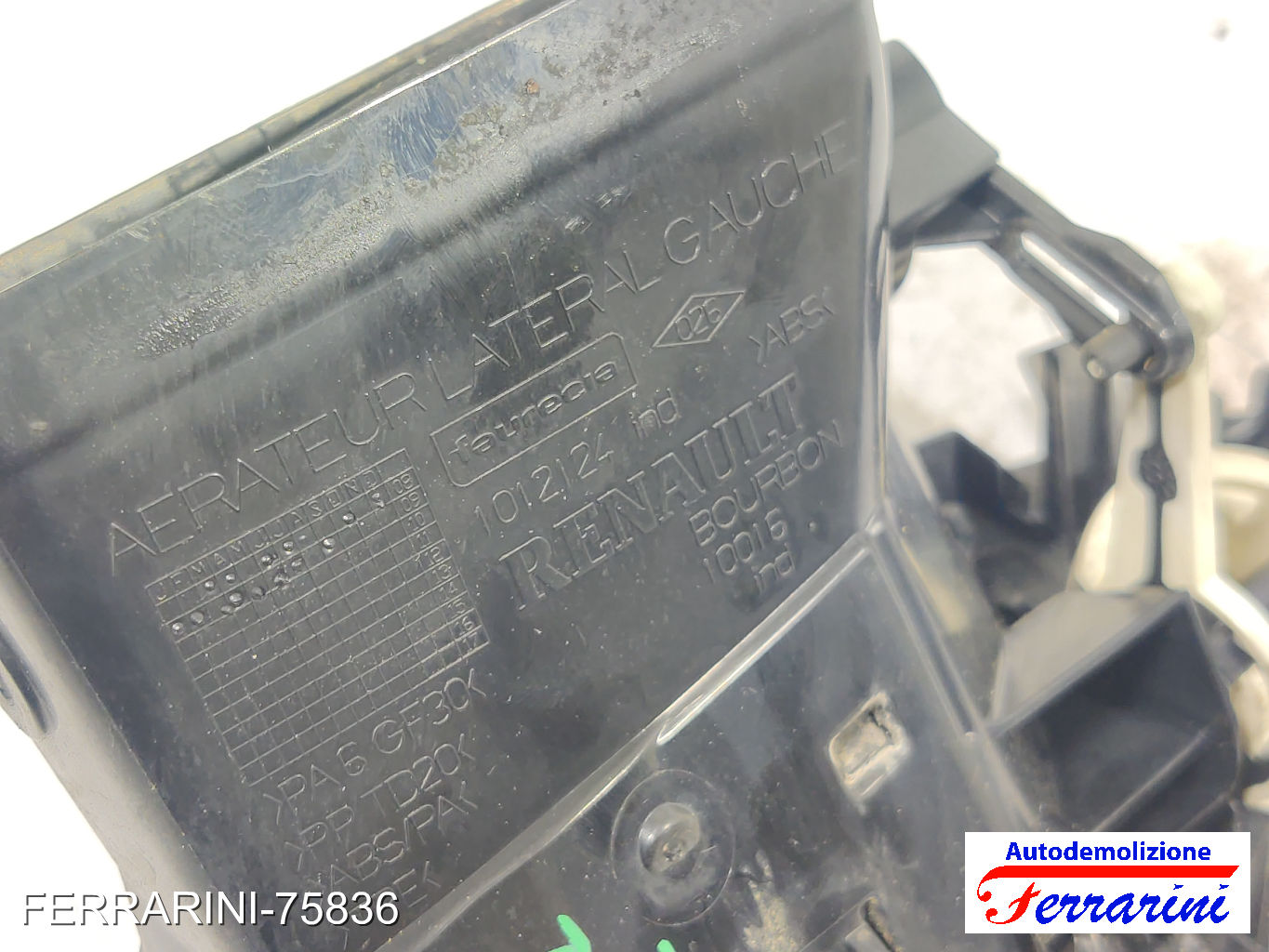 Bocchetta Areazione RENAULT SCENIC 3 JZ0/1 2009-2023 sinistra, sx, frontale