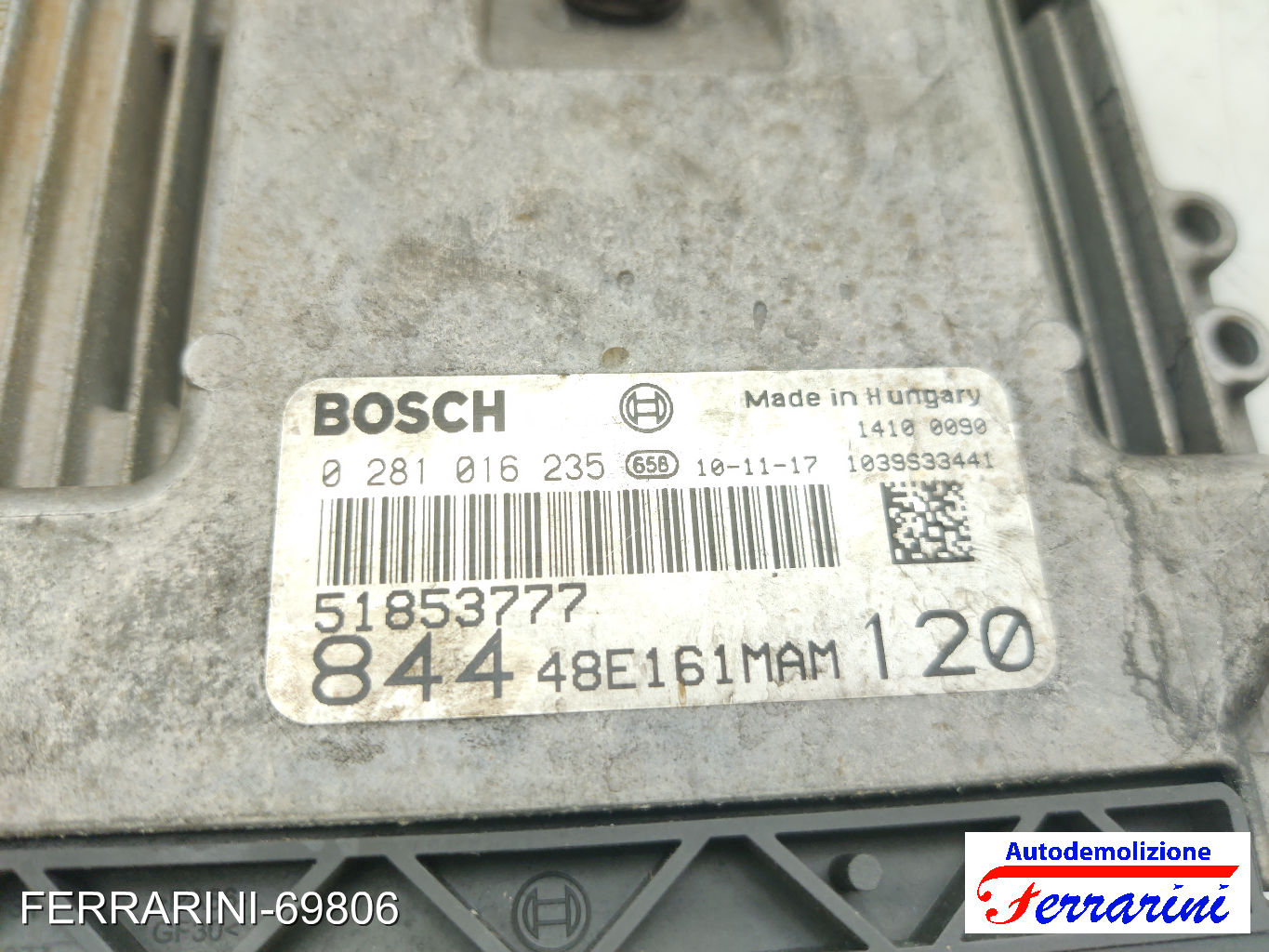 Centralina Motore LANCIA DELTA 3 844 1.6 D MULTIJET 2008-2014 51853777