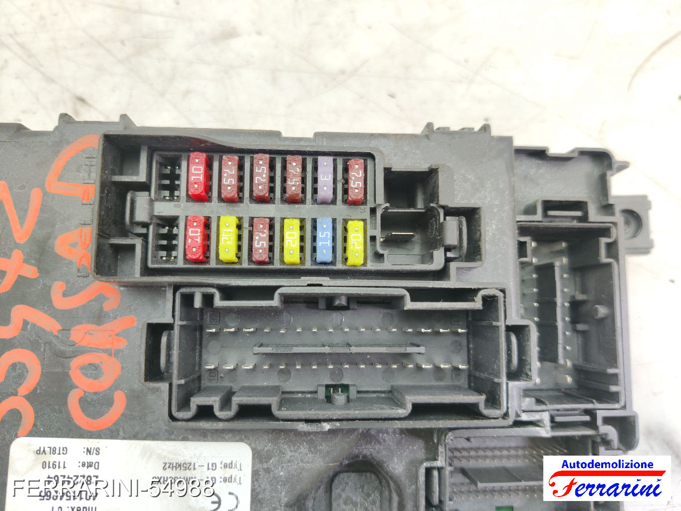Scatola fusibili Fusibiliera Scatola Fusibili Body Computer OPEL CORSA D S07 1.2 8
