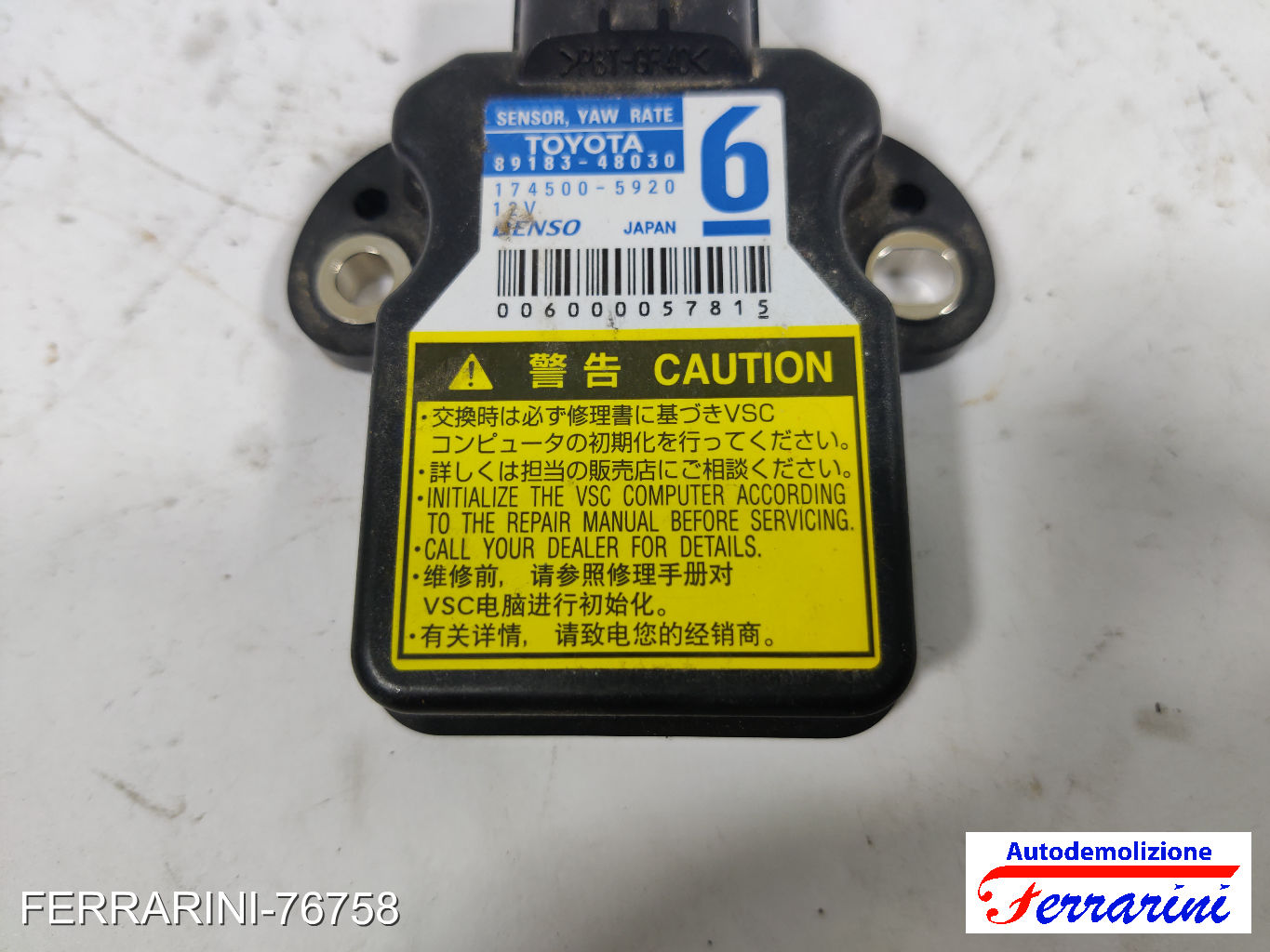 Sensore Imbardata Urto TOYOTA IQ J1 2009-2015 anteriore, frontale 8918348030 5