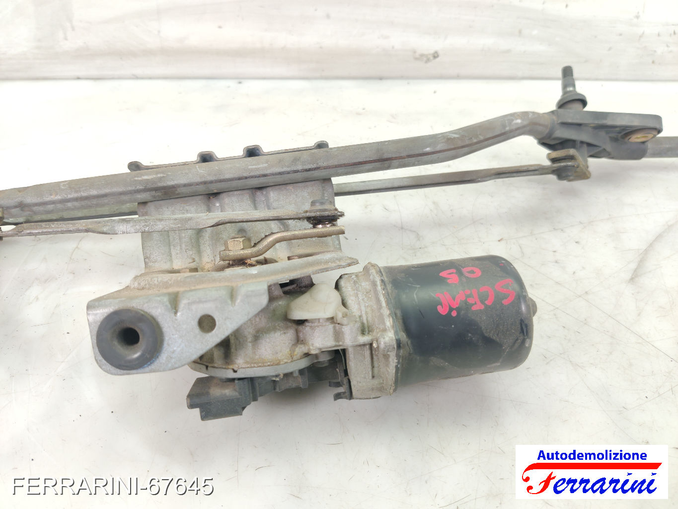 Spazzacqua Motorino Tergicristallo RENAULT SCENIC 2 JM0/1 2005-2008 anteriore 8