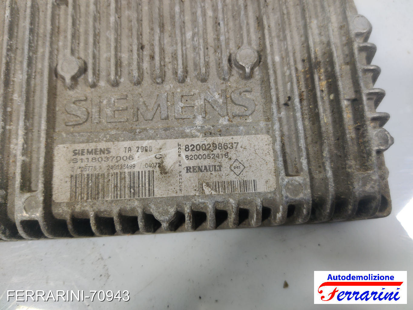 Centralina Motore RENAULT CLIO 2 BB, CB 1.6 1998-2005 7700113487, S118037006 8