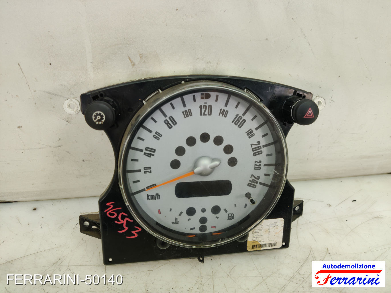 Quadro Contachilometri MINI - R50, R53 COOPER 2001-2006 62116932507, AR0039062 6