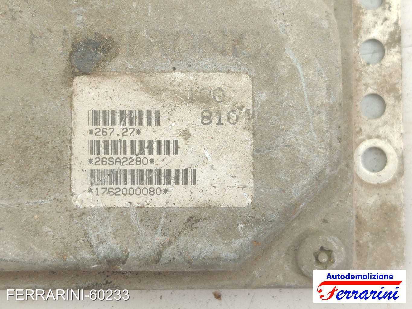 Centralina Motore AUTOBIANCHI Y10 1.1 1989-1995 7778785, 0261200716, 26SA2280 9
