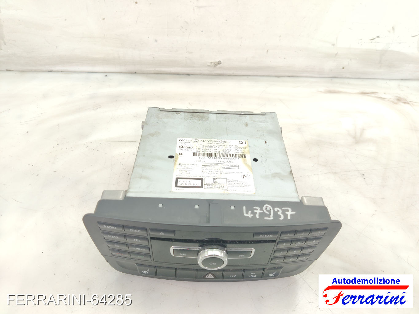 NTG4.5 Stereo Radio MERCEDES CLASSE B W242, W246 2011-2014 A2469006710 10
