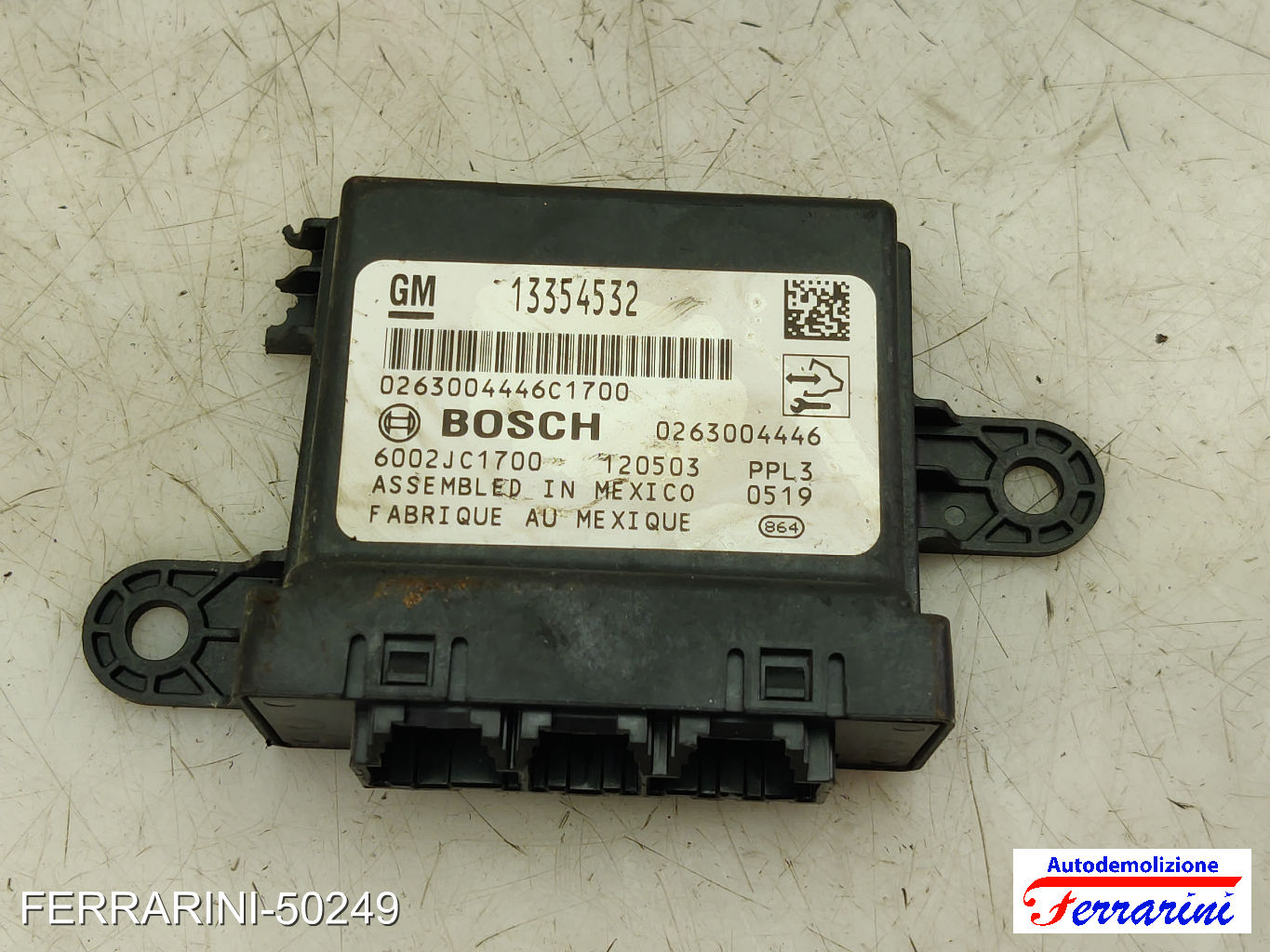 Centralina Sensori Parcheggio OPEL ZAFIRA TOURER C P12 2011-2023 13354532 7