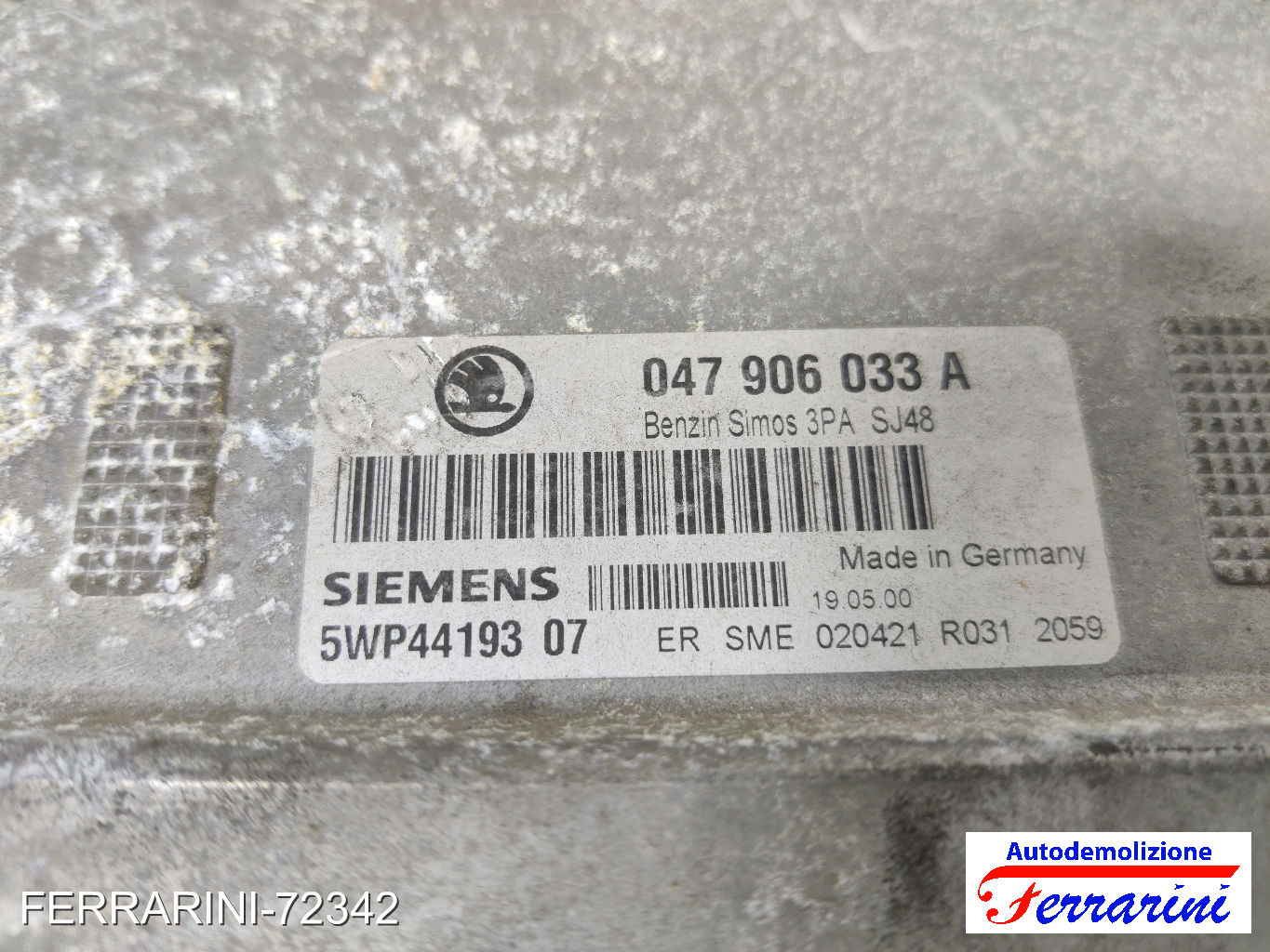 Centralina Motore SKODA FABIA 1 6Y2 1.4 1999-2003 047906033A, 5WP4419307