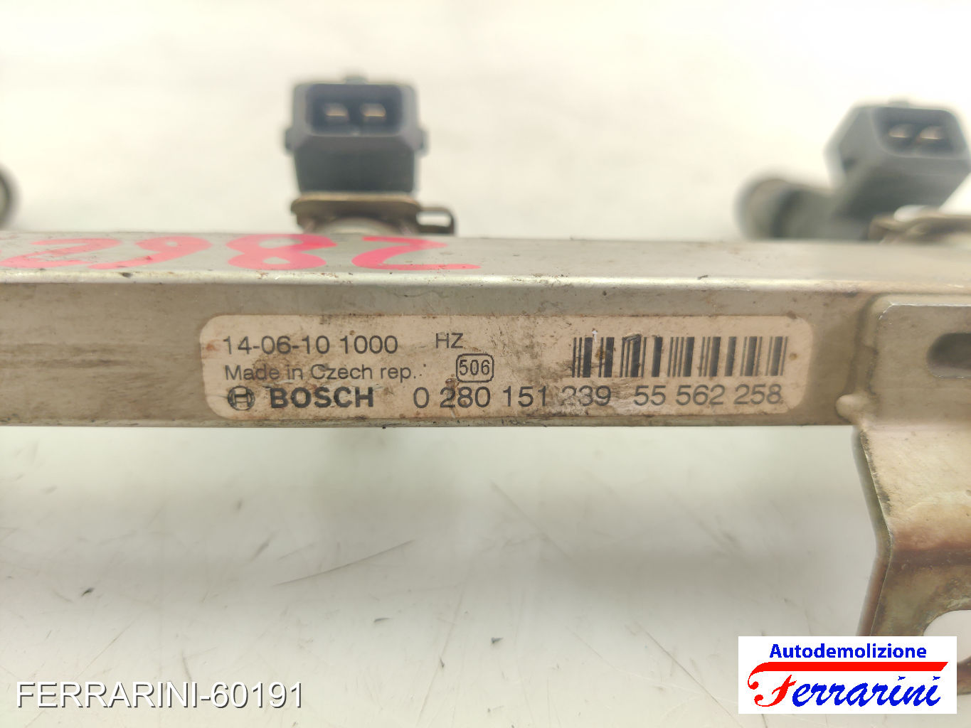 Flauto Iniettori OPEL CORSA D S07 1.2 LPG 2011-2014 55562258, 24420542, 24420543 6