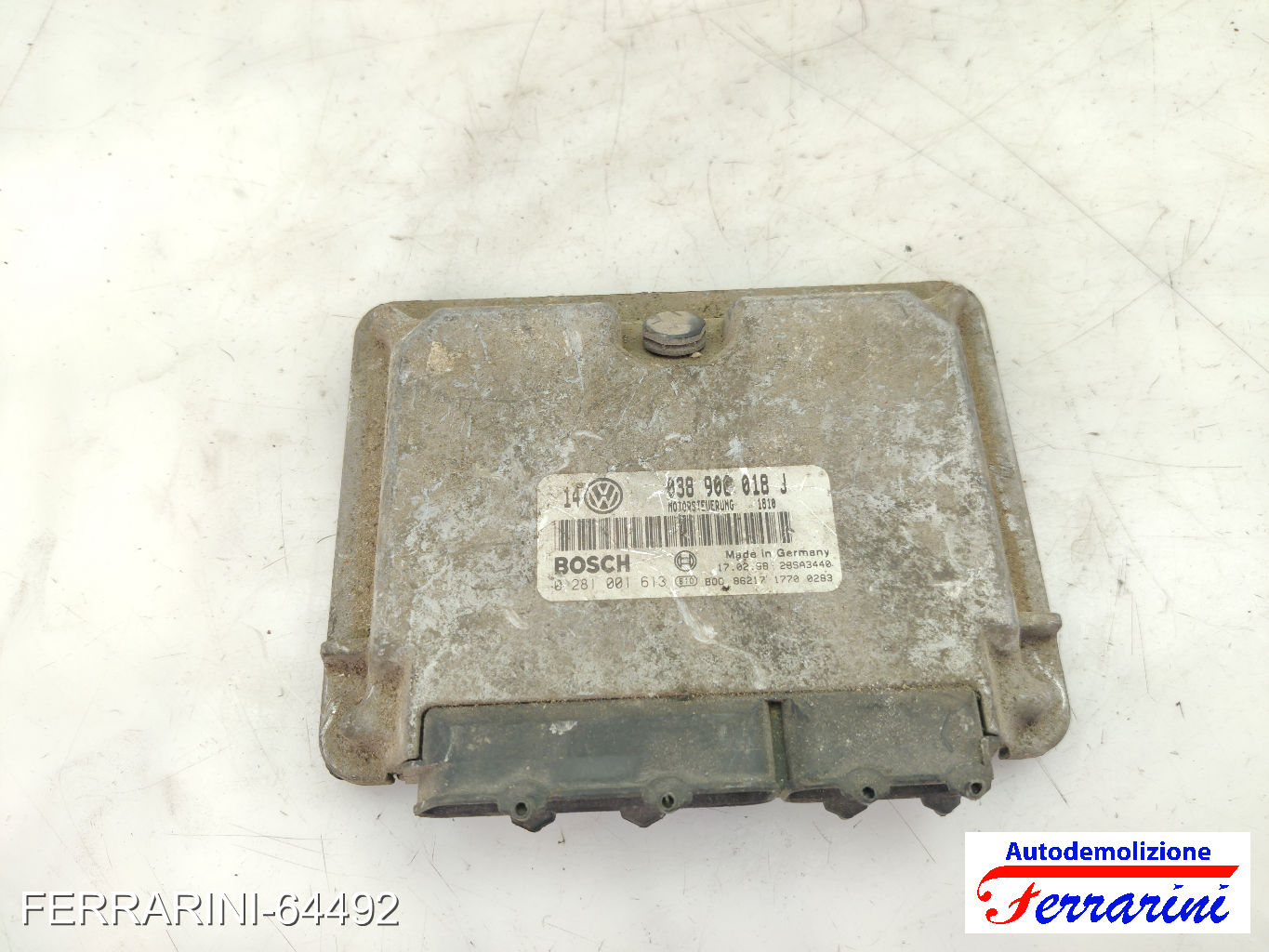 Centralina Motore VW GOLF 4 1J1 1.9 TDI 1997-2004 038906018J, 038900018J