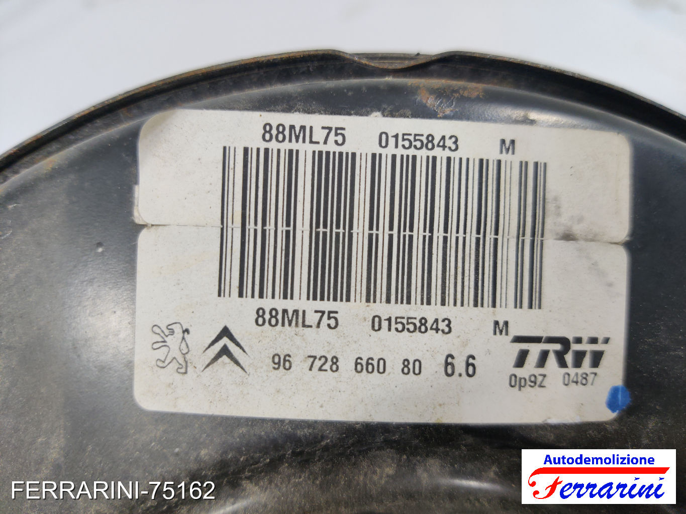 Servofreno CITROEN C3 2 SC 1.1I 2009-2013 9672866080, 0155843, 88ML75