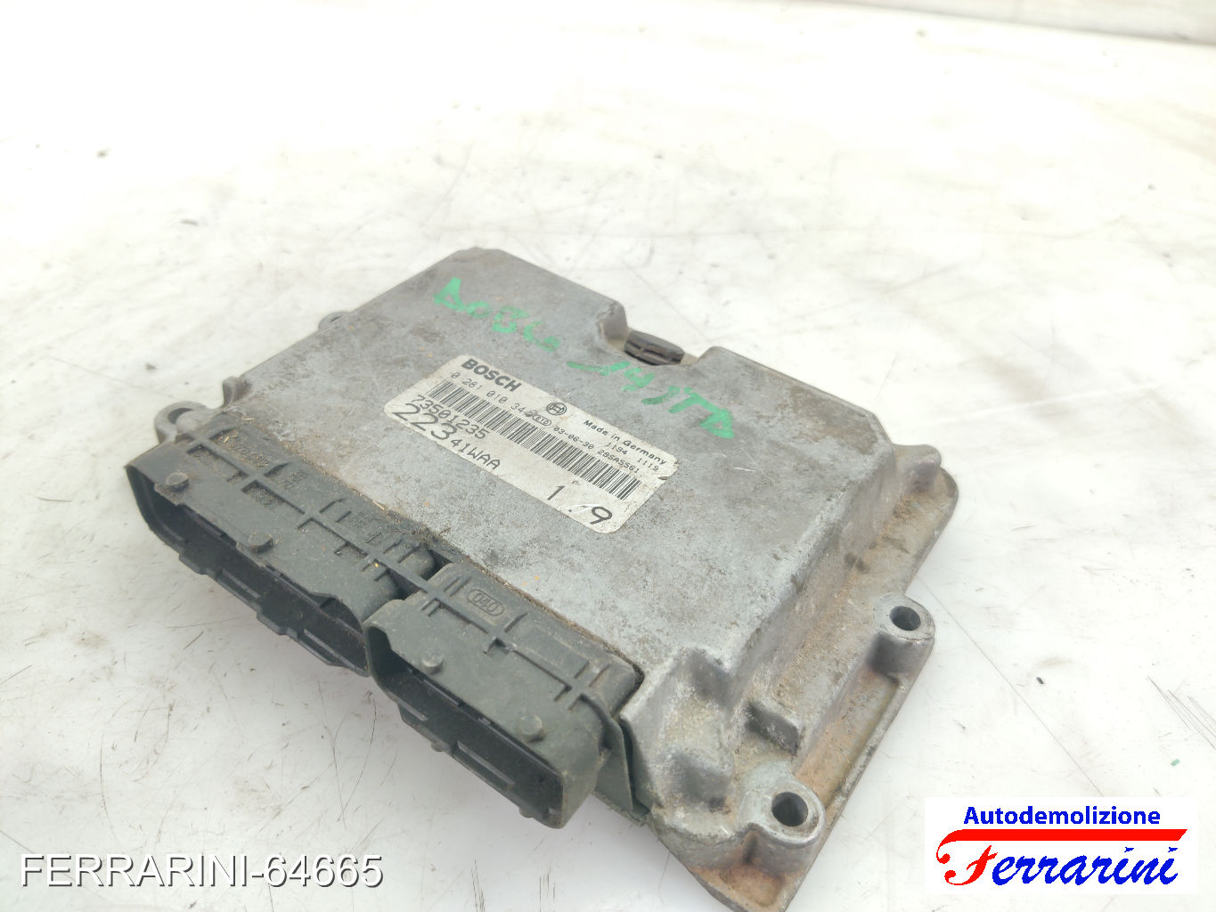 Centralina Motore FIAT DOBLO 223 1.9 JTD 2001-2023 73501235, 0281010344 6