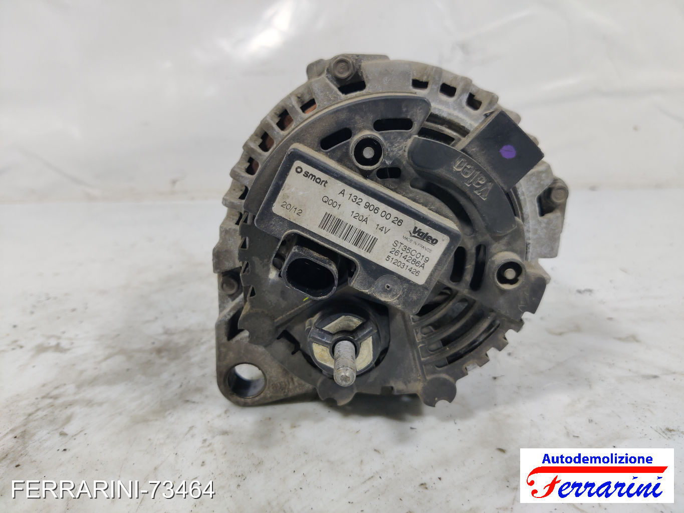 Alternatore SMART FORTWO COUPE 451 1.0 2007-2023 A1329060026, 1329060026 6