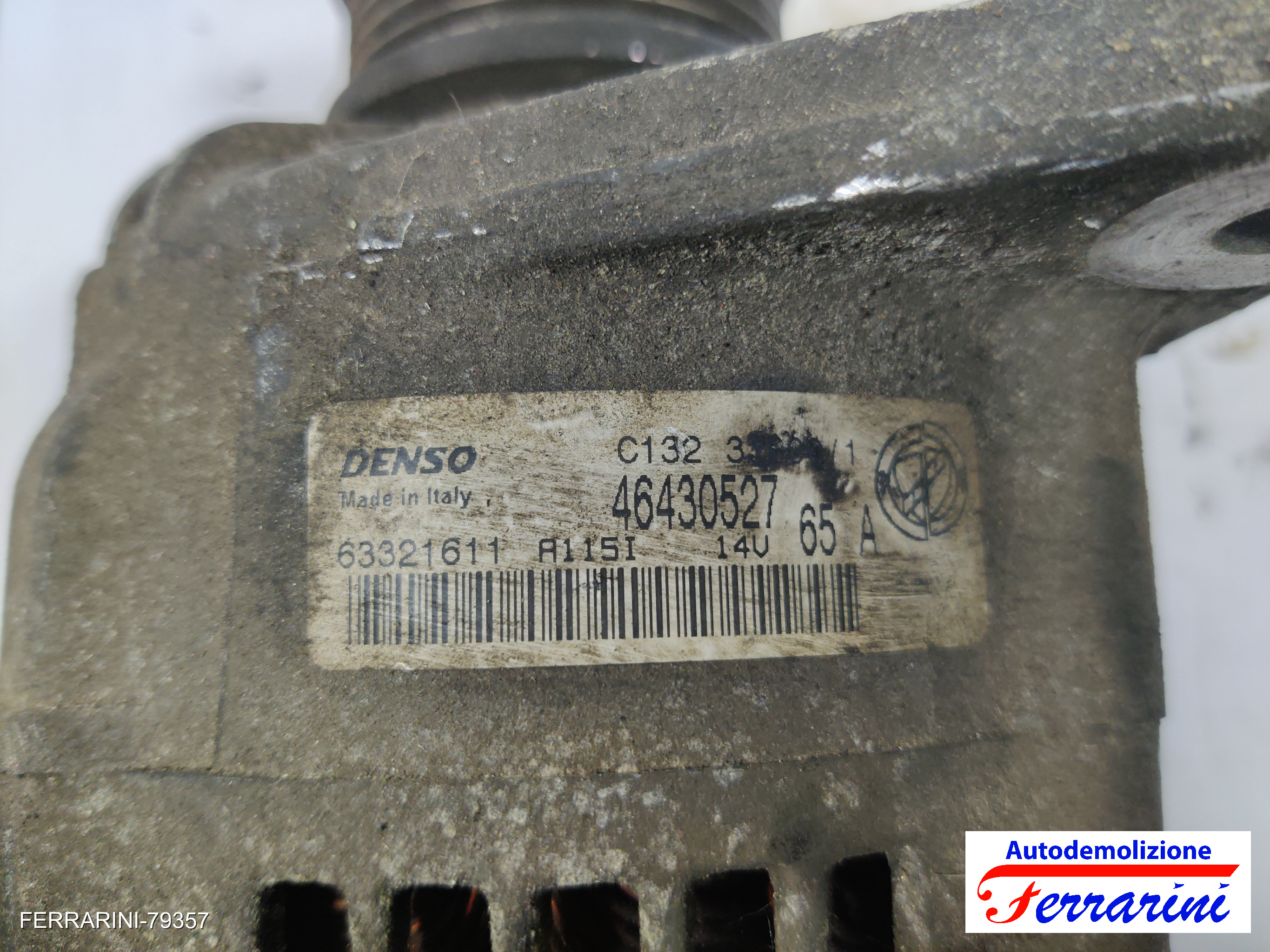 Alternatore FIAT PUNTO 188 1.9 DS 60 1999-2012 46430527, 46774420, 63321611 6