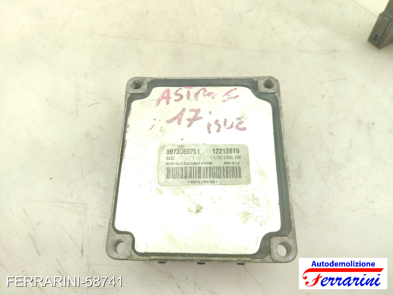 Kit Accensione OPEL ASTRA G SW T98 1.7 DTI 16V 2000-2004 8973065751, 5WK4763 11
