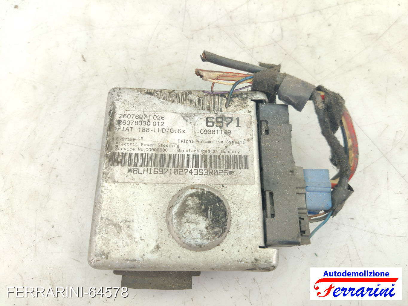 centralina servosterzo FIAT PUNTO 188 1.2 60 1999-2010 26076971, 09381199