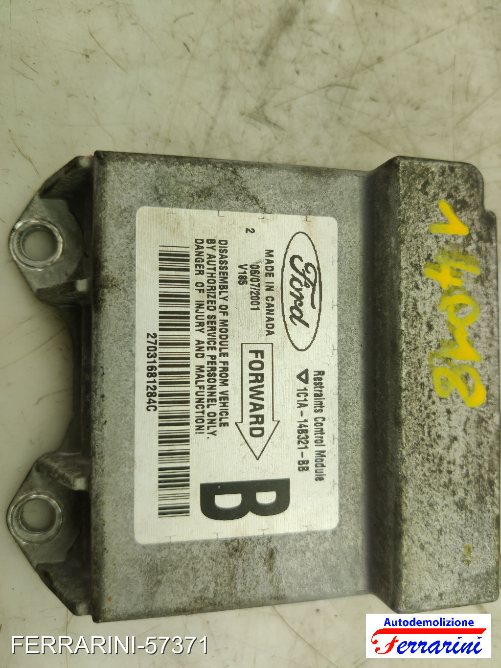 Centralina Airbag FORD TRANSIT FB, FC, FD, FS, FZ 2000-2006 1C1A14B321BB