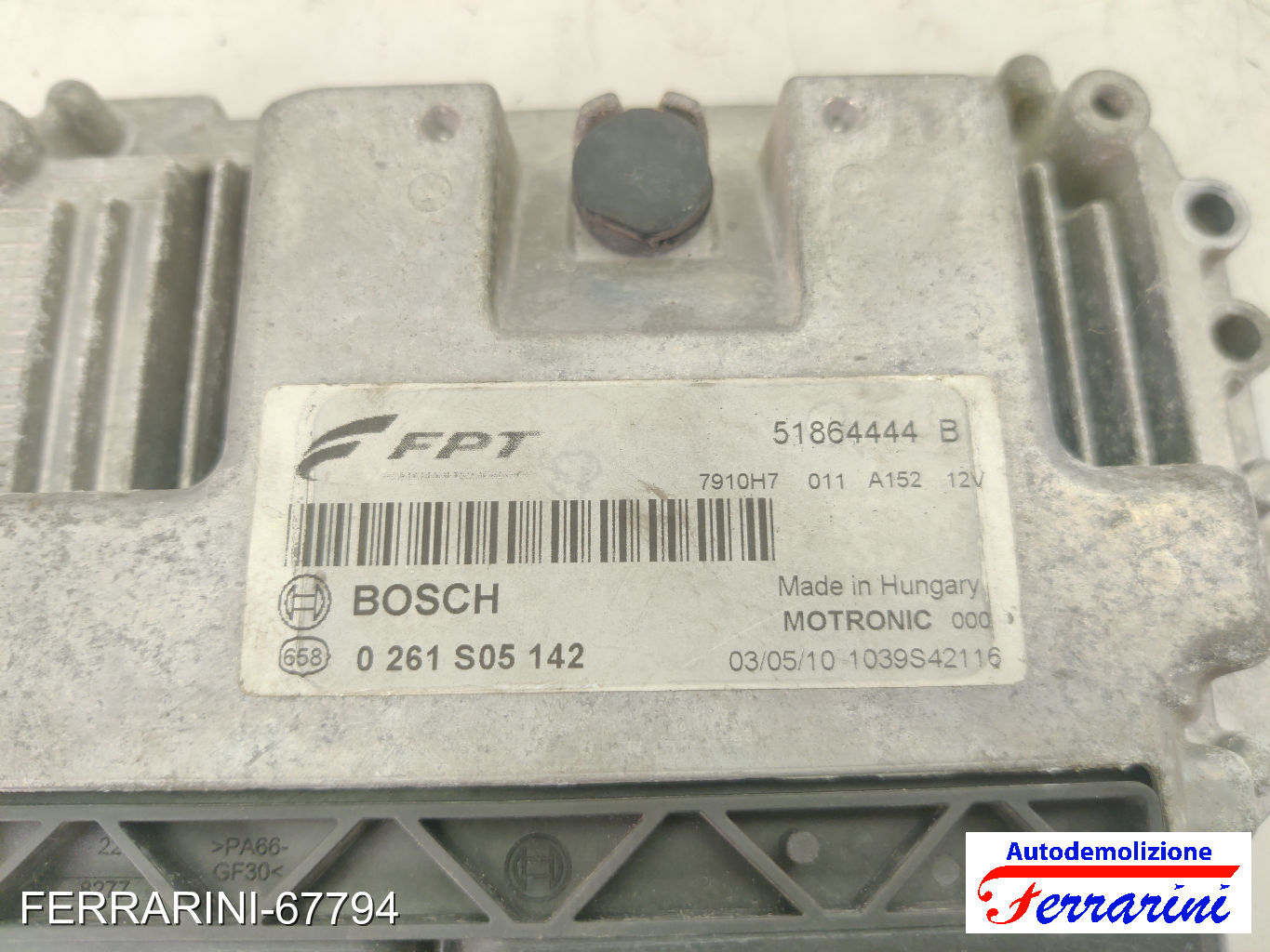 Centralina Motore ALFA ROMEO MITO 955 1.4 BI-FUEL 2009-2016 51864444, 0261S05142 8