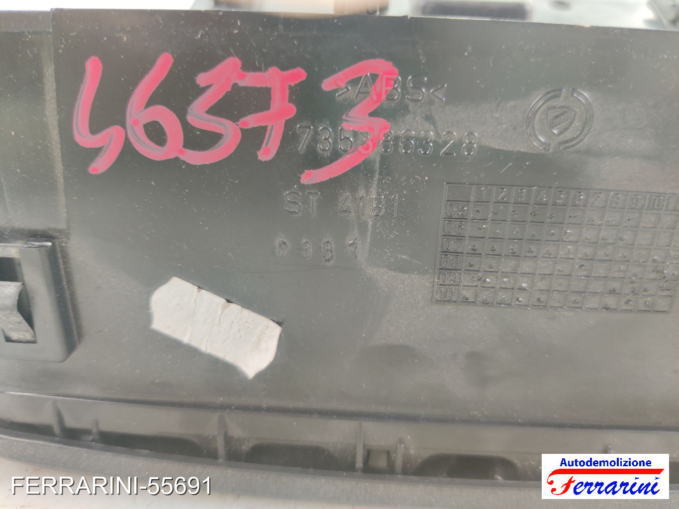 Bocchetta Areazione FIAT PUNTO 199 2012-2023 anteriore, frontale centrale, ant