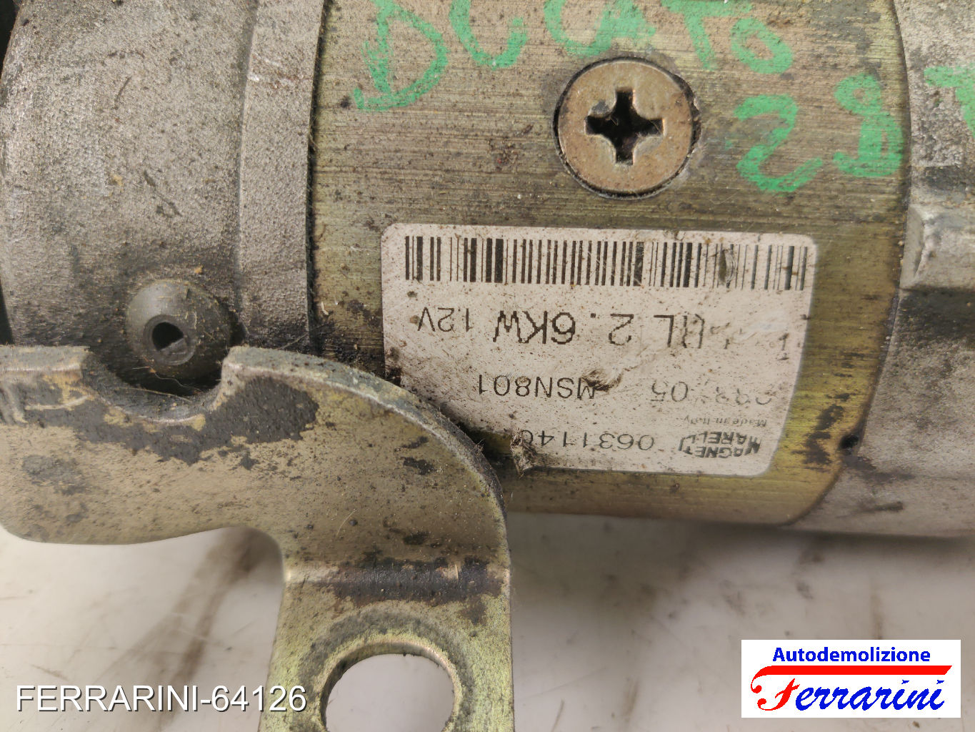 Motorino Avviamento FIAT DUCATO 230 2.5 D 1994-2002 1331329080, 71789529 11