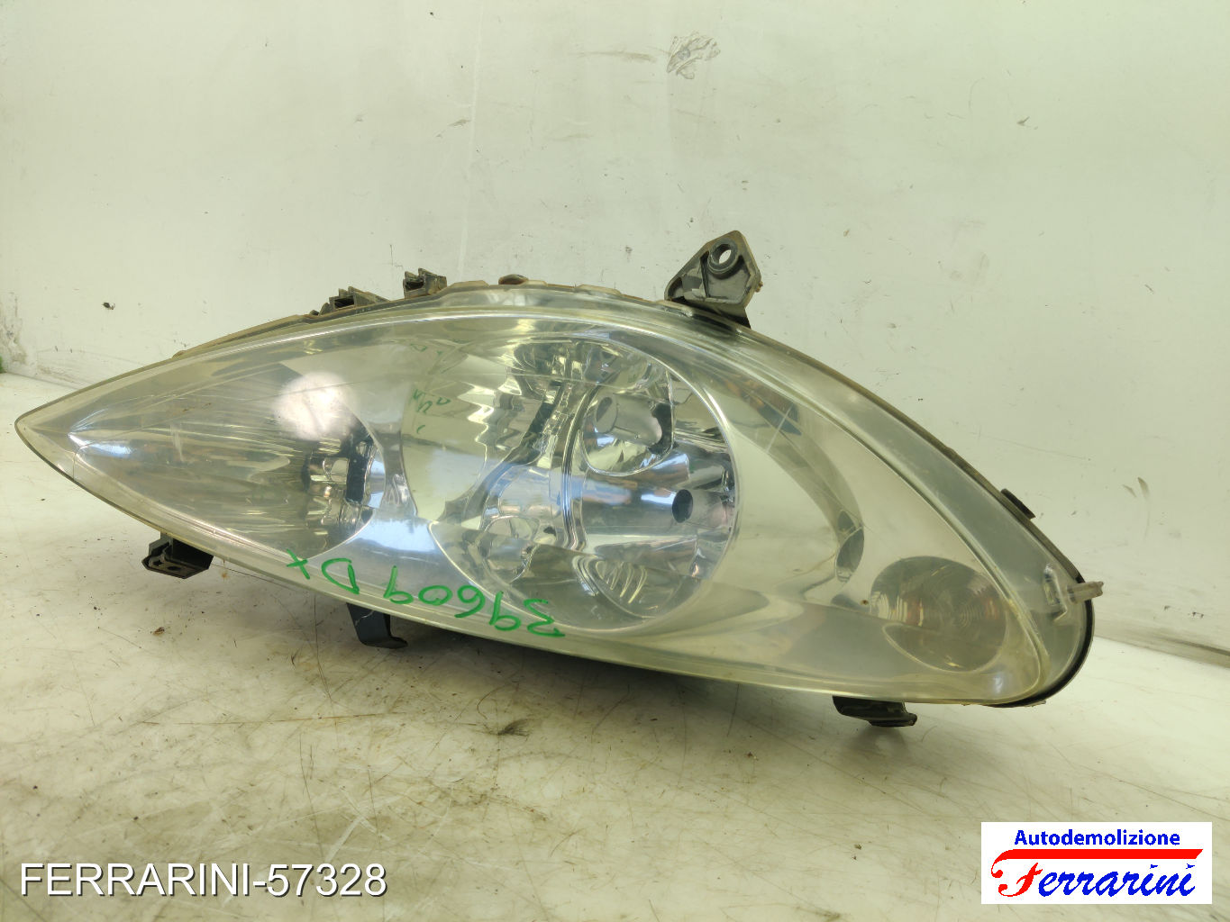 Faro Anteriore PEUGEOT 307 SW 3H 2002-2009 destro, dx 6205Z3, 6205ZR, 9641615680 12