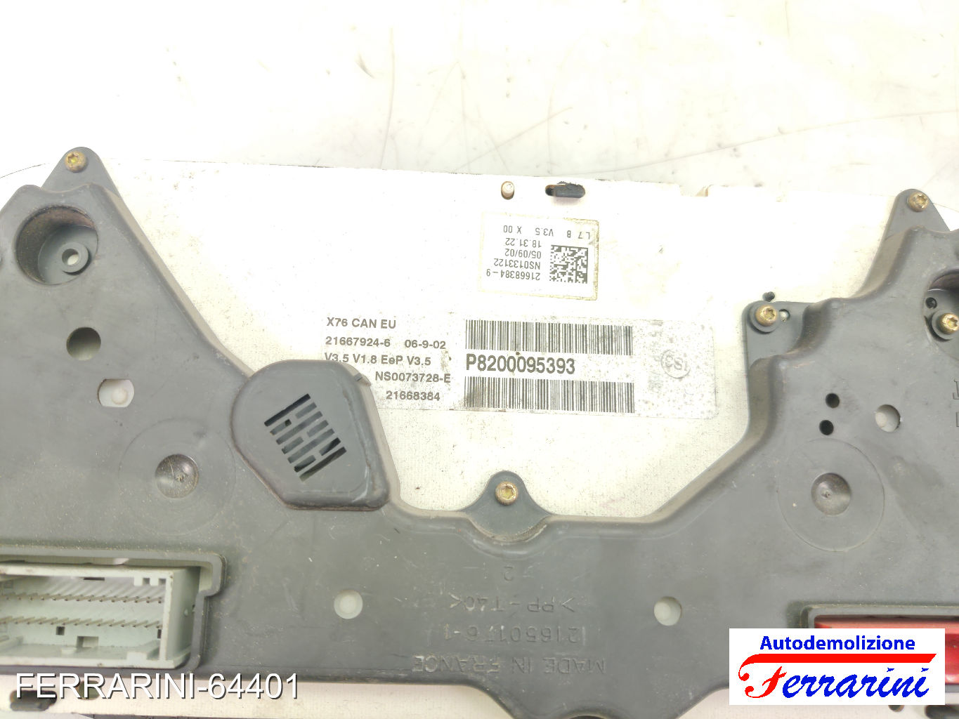 Quadro Contachilometri RENAULT KANGOO KC0/1 1.9 DTI 2000-2003 8200095393