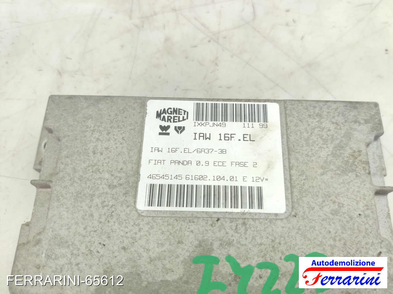 Centralina Motore FIAT PANDA 141 900 1992-1996 46545145, 6A373B, IXKPJN49