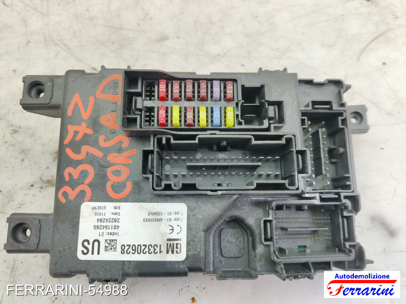 Scatola fusibili Fusibiliera Scatola Fusibili Body Computer OPEL CORSA D S07 1.2 9