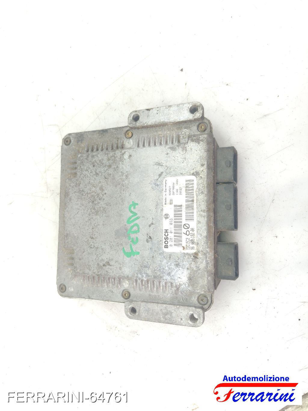 Centralina Motore FIAT ULYSSE 179 2.0 JTD 2002-2006 9646719280, 28FM0000 7