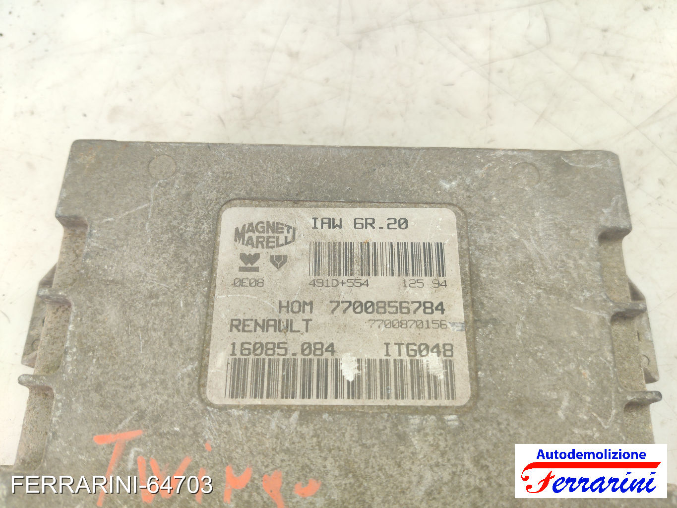 Centralina Motore RENAULT TWINGO 1 C06 1.2 1993-1996 7700870156, 7700856784 7