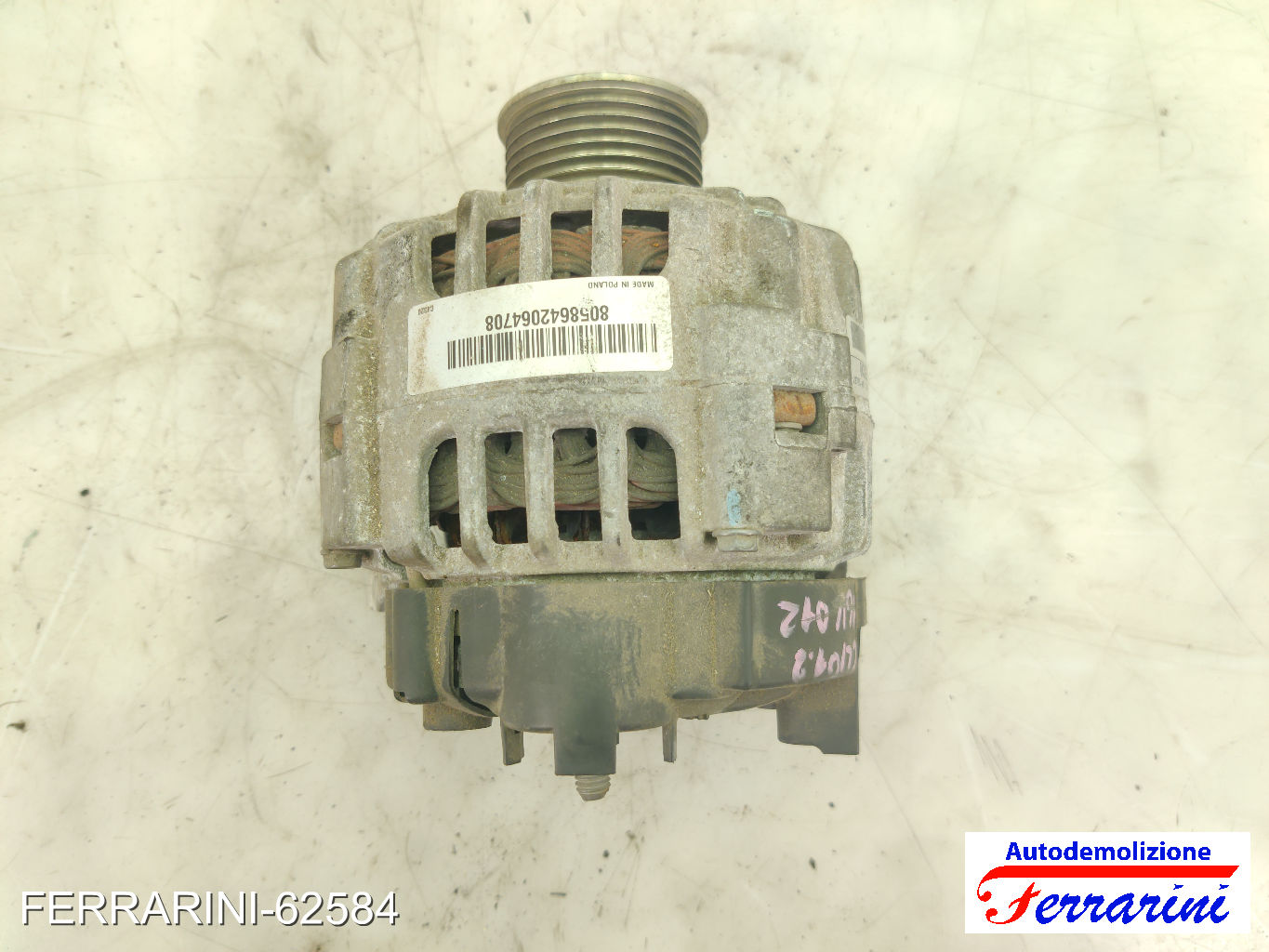 Alternatore RENAULT MODUS F/JP0 1.2 16V HI-FLEX 2008-2023 8200654541, 7711497092
