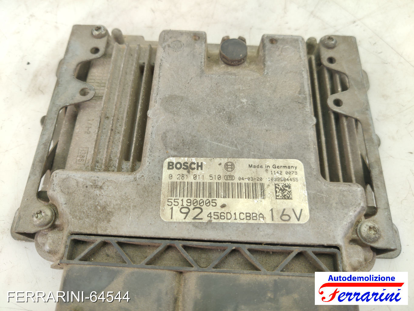 Centralina Motore FIAT STILO SW 192 1.9 JTD 2004-2008 55190005, 0281011510 7