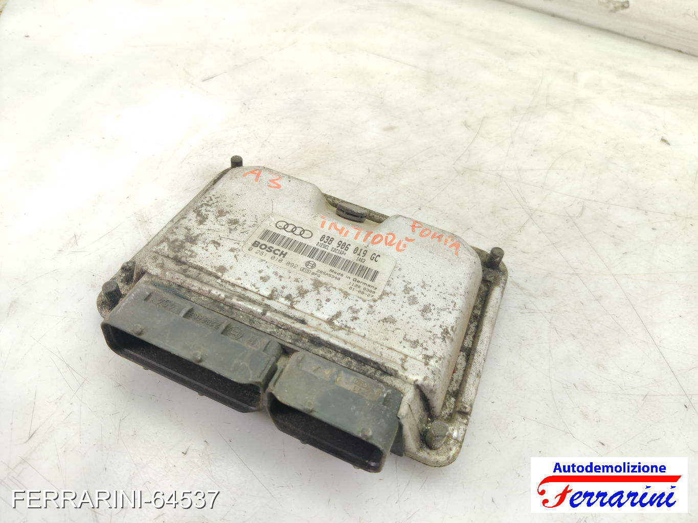 Centralina Motore AUDI A3 8L1 1.6 1996-2003 038906019GC, 28SA5348, 11200300