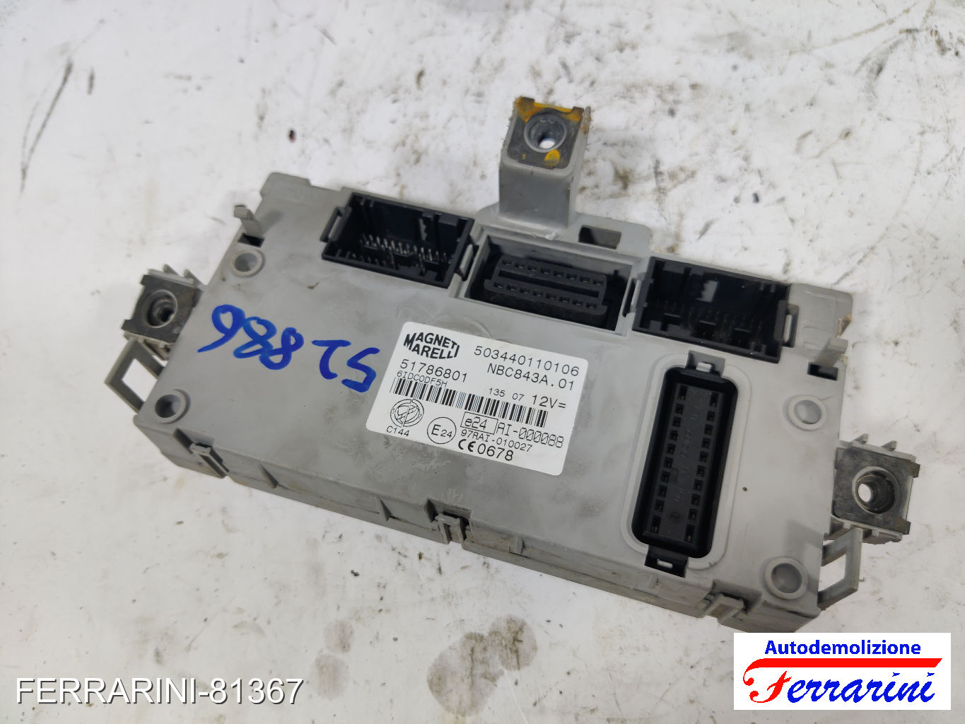 Body Computer LANCIA YPSILON 843 1.2 2003-2011 10