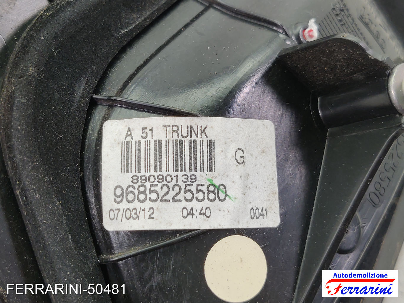 Fanalino Stop Posteriore CITROEN C3 2 SC 2009-2023 sinistro, sx 9685225580