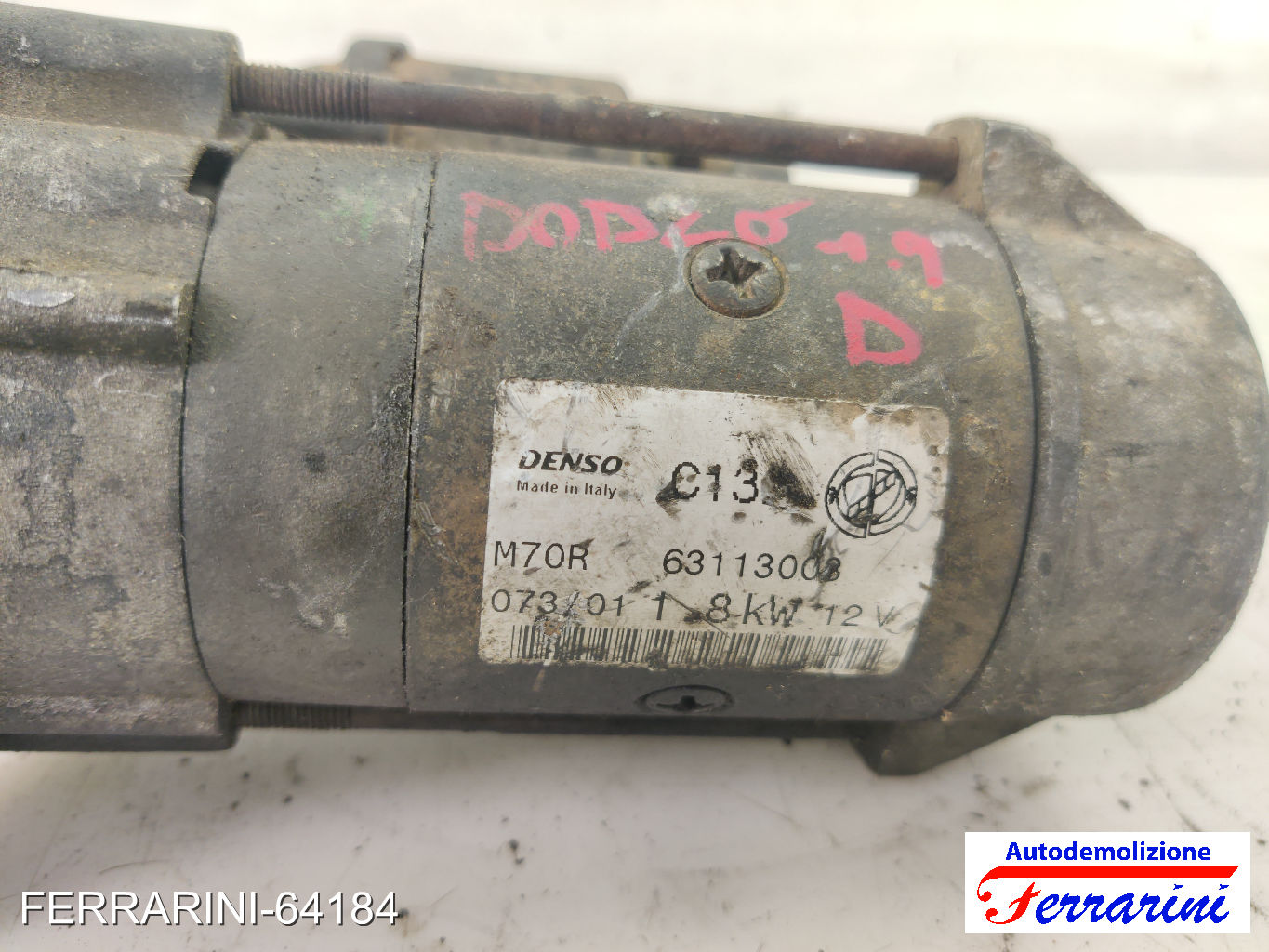 Motorino Avviamento FIAT GRANDE PUNTO 199 1.2 2005-2009 55193356, 63113008 6
