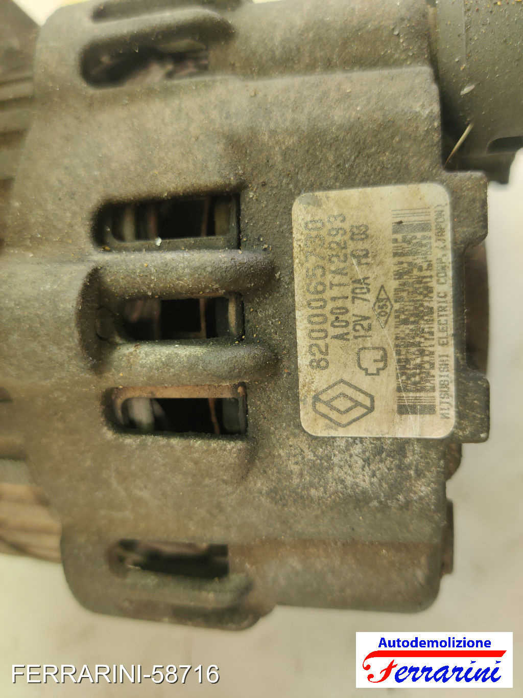 Alternatore RENAULT CLIO 2 BB, CB 1.2 1998-2010 8200065730, A001TX2293