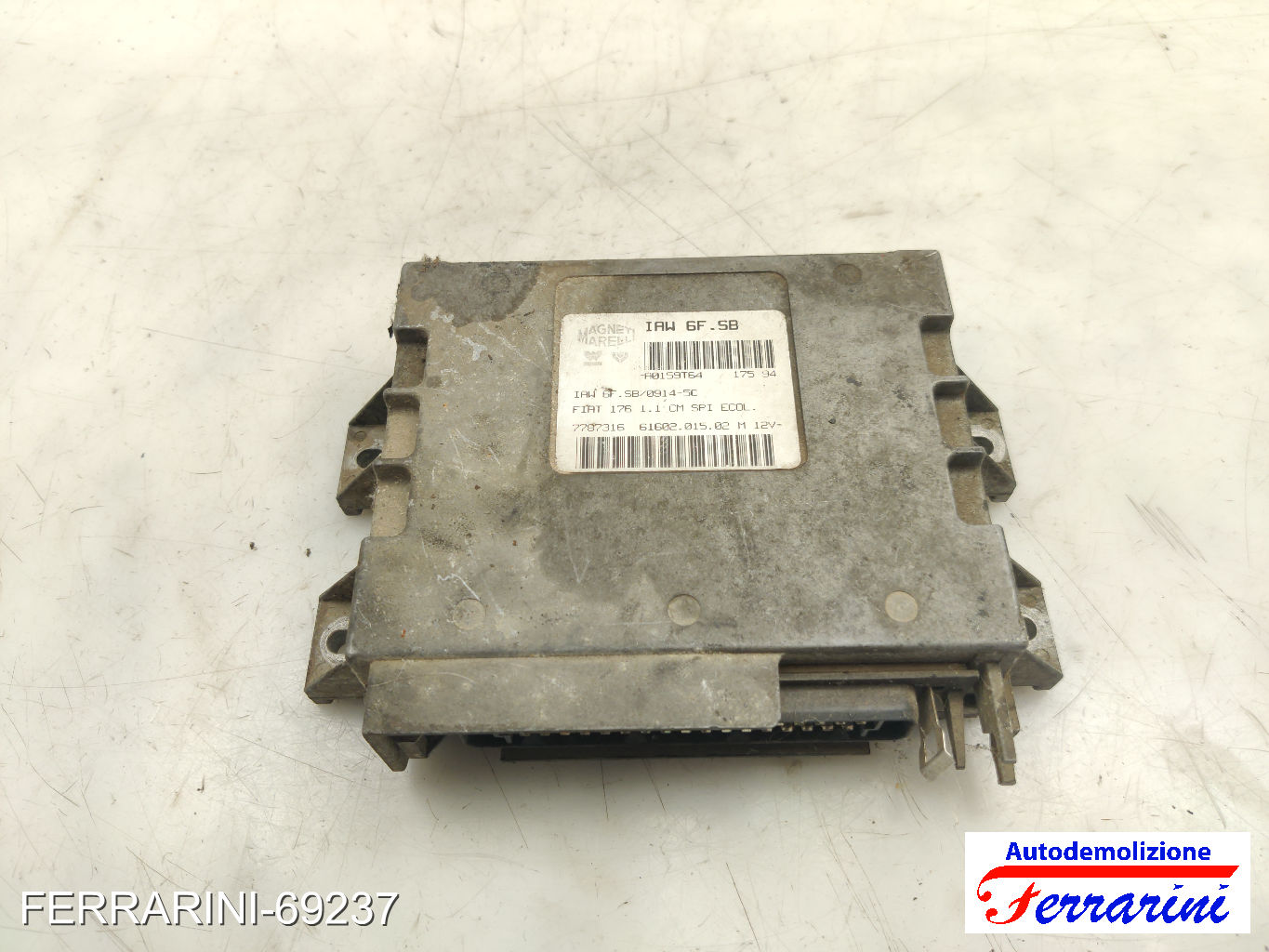 Centralina Motore FIAT PUNTO 176 55 1.1 1993-1999 7787316, 176A6000