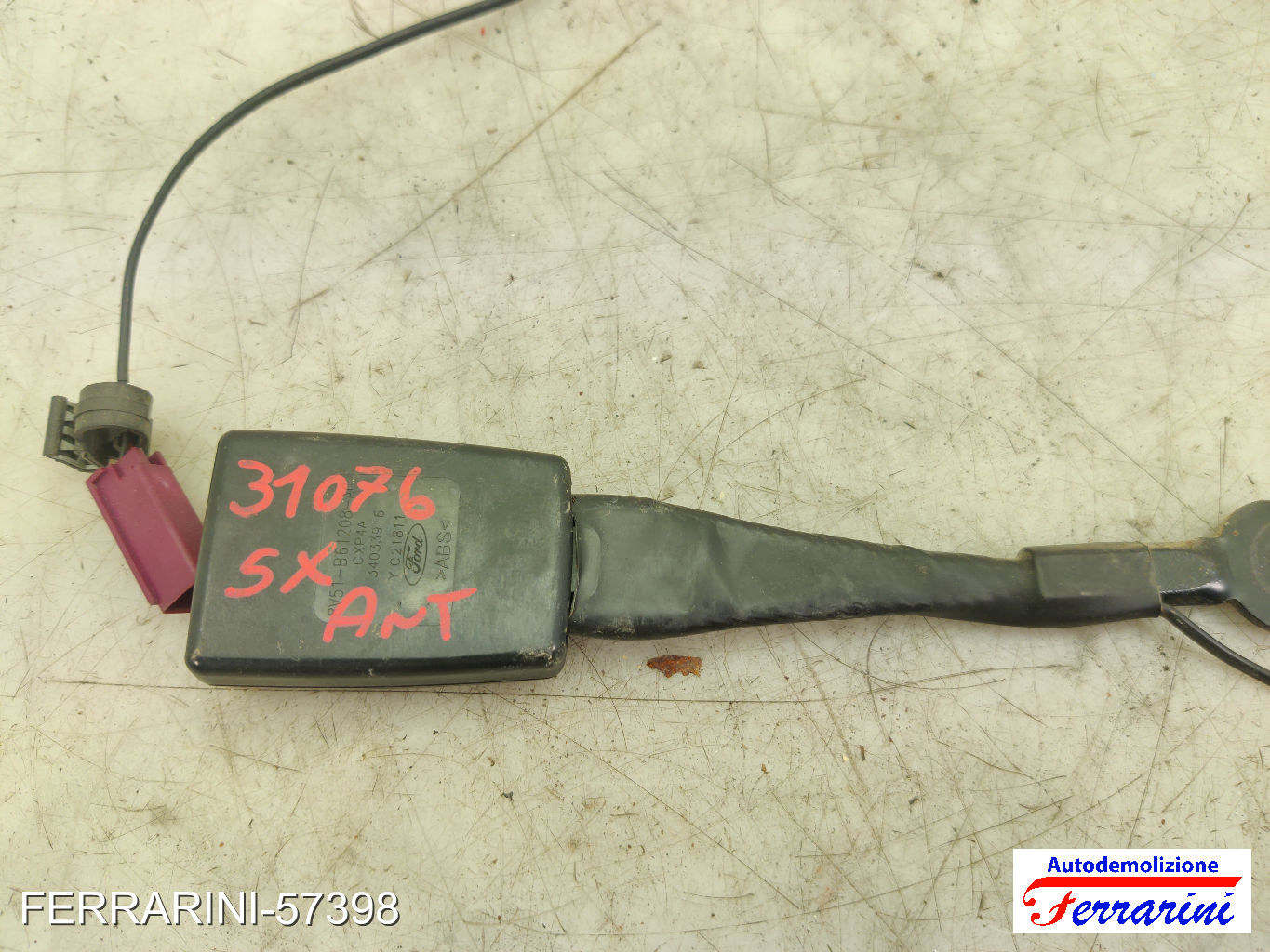 Aggancio Cintura Di Sicurezza FORD FIESTA 6 CB1, CCN 2008-2012 sinistro, sx 6