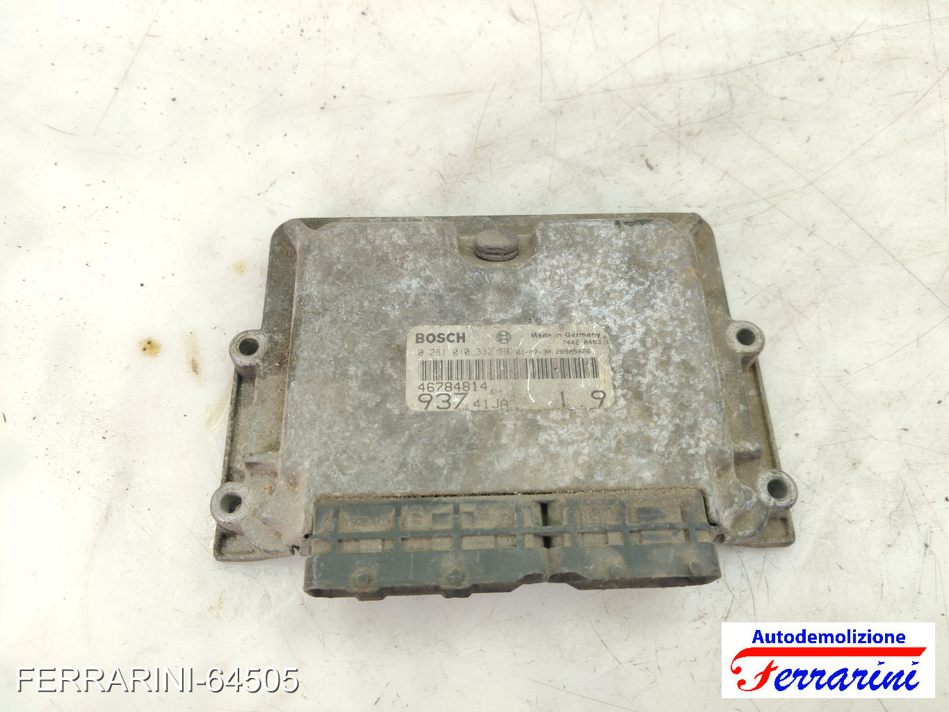 Centralina Motore ALFA ROMEO 147 937 1.9 JTD 2001-2010 46784814, 0281010332