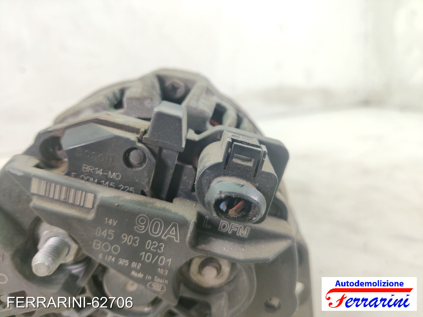 Alternatore VW POLO 9A, 9N 1.4 TDI 2001-2005 045903023, 5OOM115225, 0124325012 7