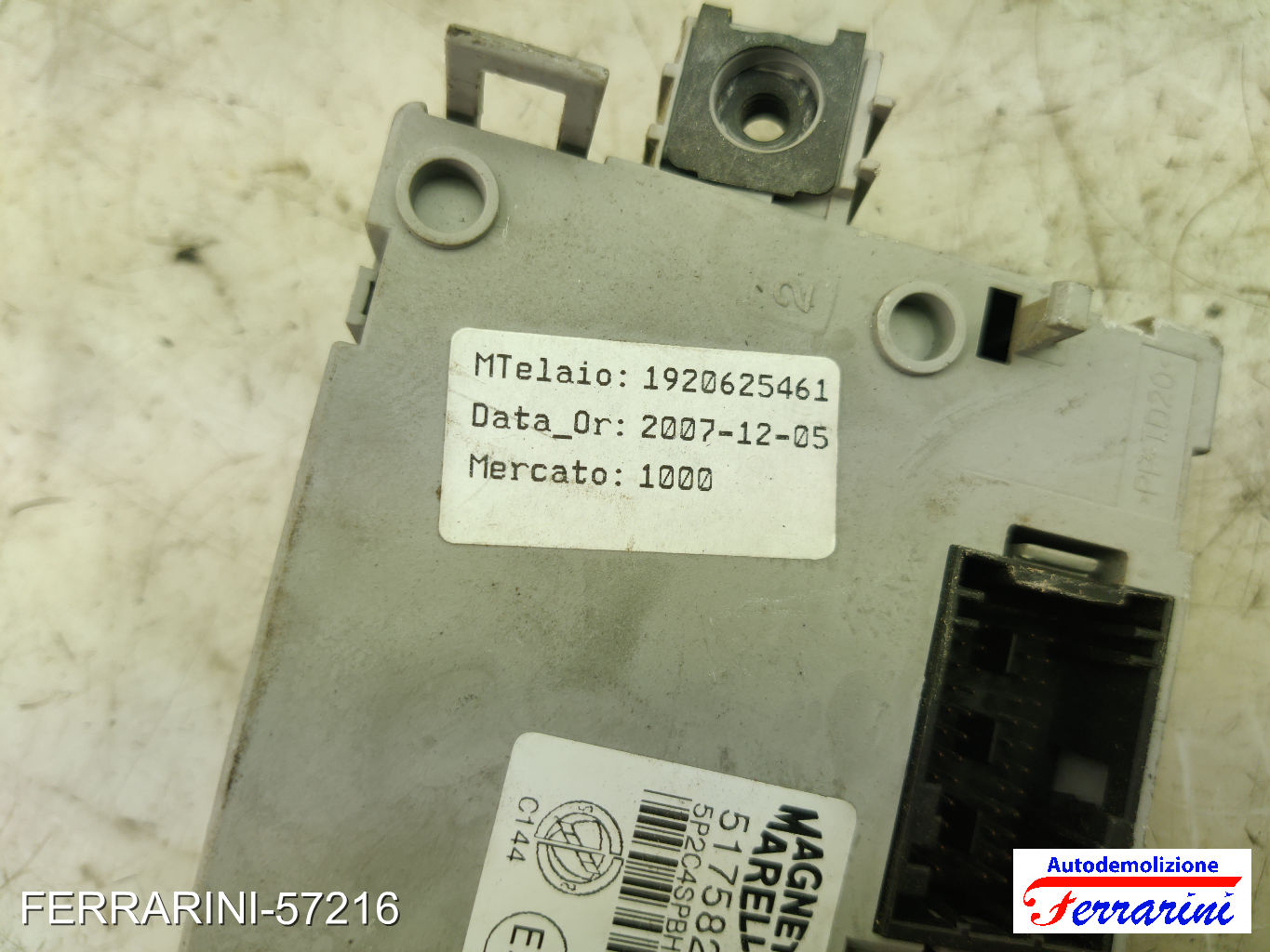 Kit Accensione FIAT STILO SW 192 1.9 D MULTIJET 2005-2008 0281012862, 51771190 13