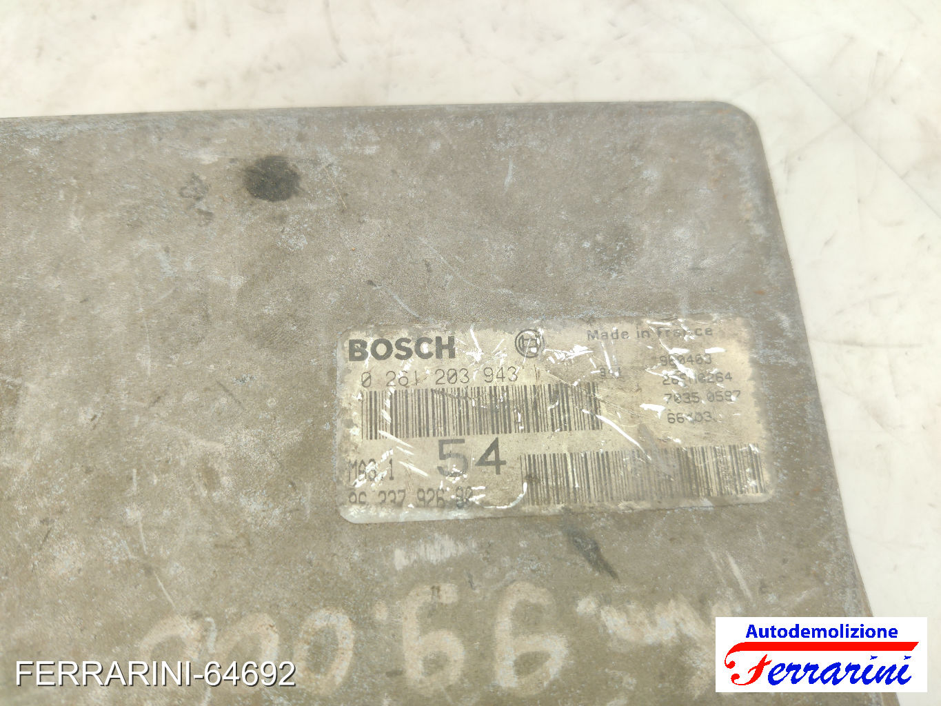 Centralina Motore PEUGEOT 106 2 1A, 1C 1.1I 1996-2004 9623792680, 0281203943