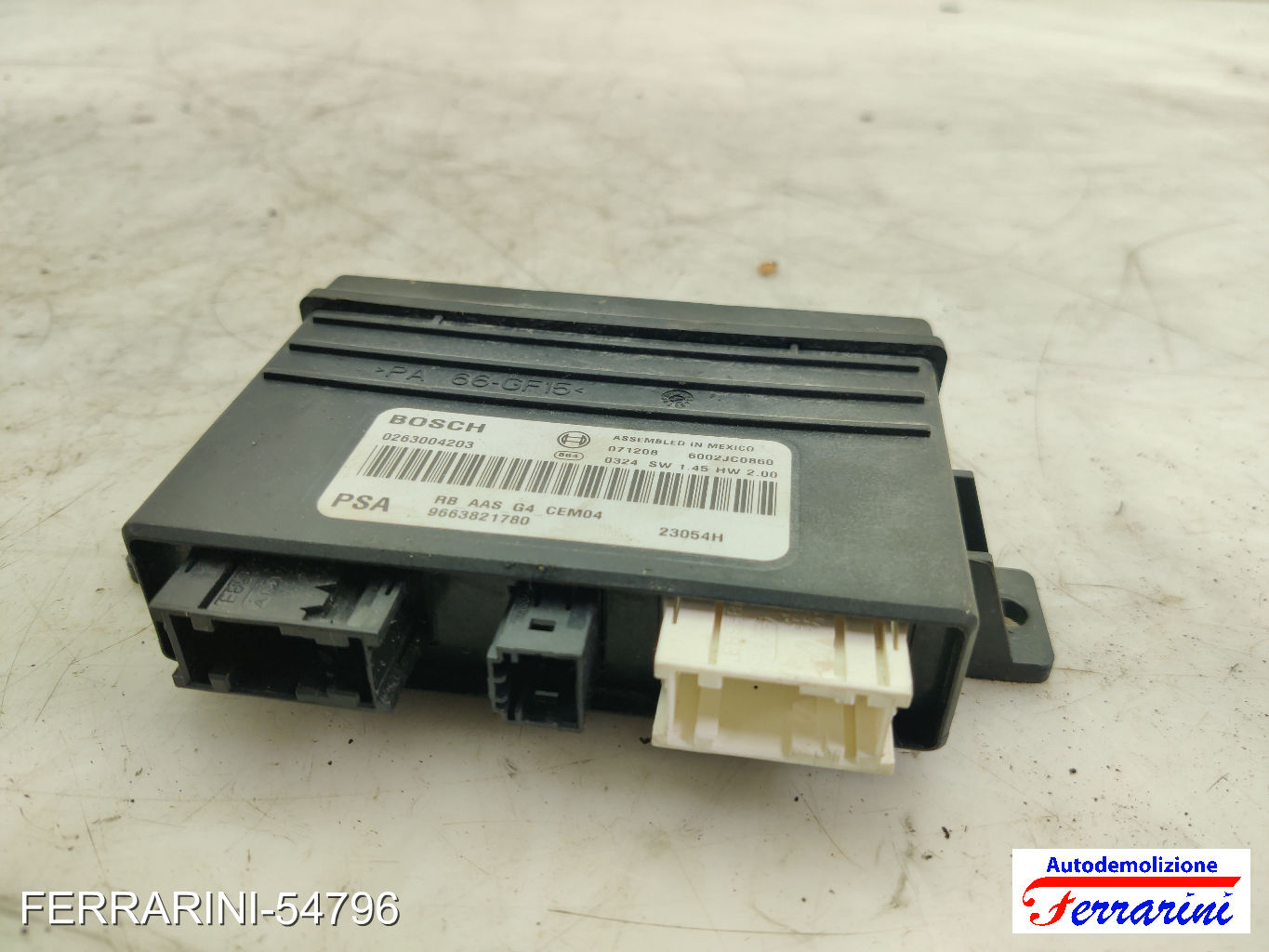 Centralina Sensori Parcheggio CITROEN C4 PICASSO 1 UD 2006-2013 0263004203