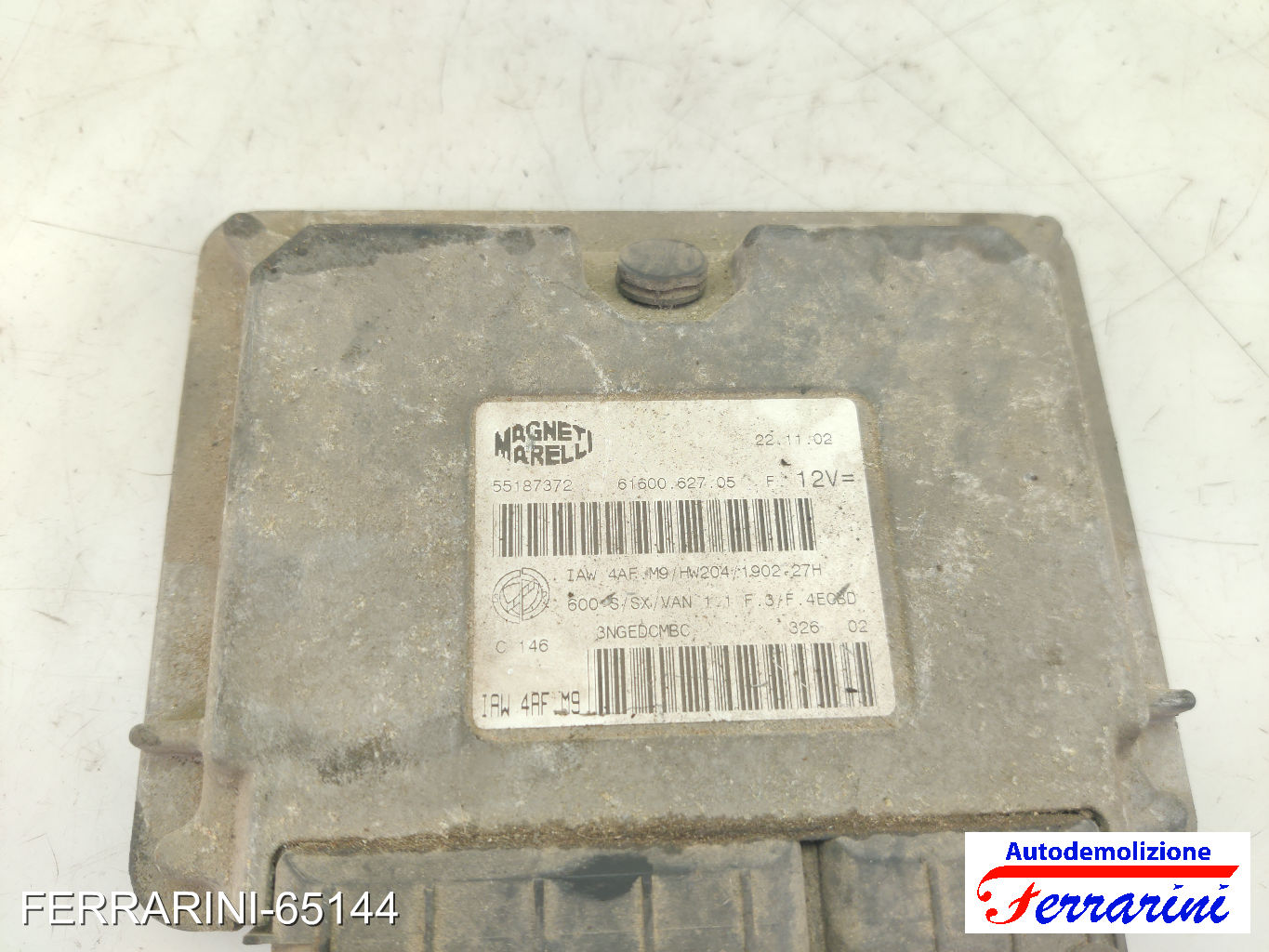 Centralina Motore FIAT SEICENTO 600 187 1.1 1998-2010 55187372, 51793106 7