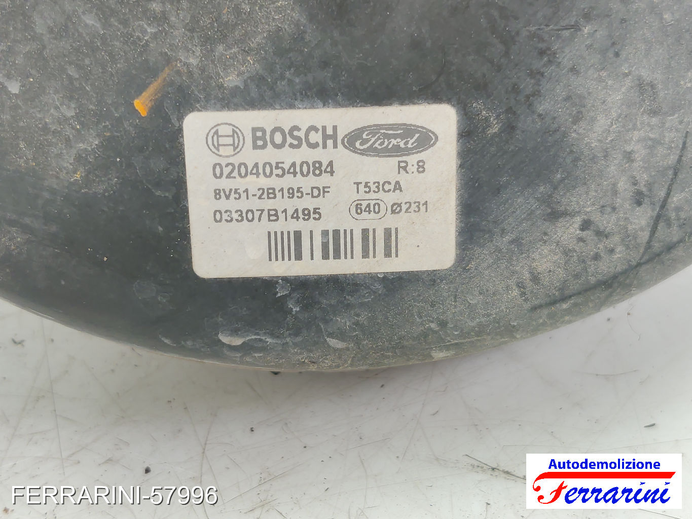 Servofreno FORD FIESTA 6 CB1, CCN 1.4 LPG 2009-2017 0204054084, 03307B1495