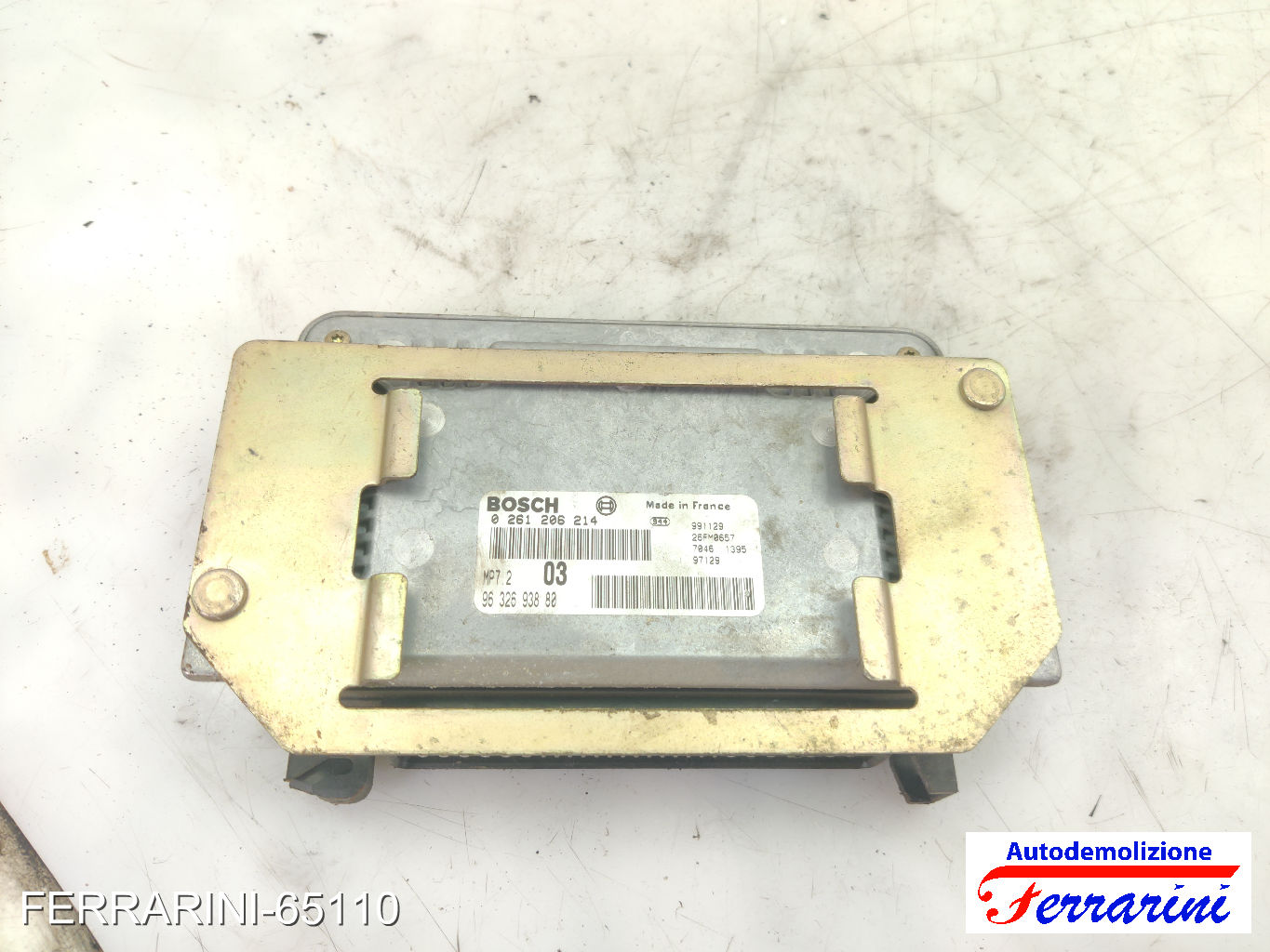 Centralina Motore CITROEN SAXO S0, S1 1.6 1996-2004 9632693880, 0261206214 8