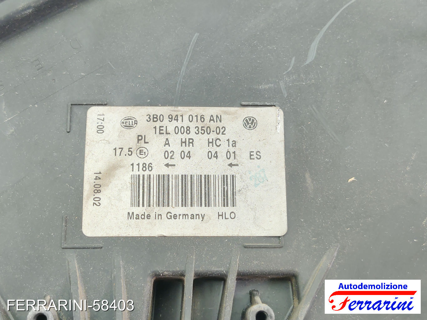 Faro Anteriore VW PASSAT 3B3 2000-2005 destro, dx 3B0941016AN, 1EL00835002