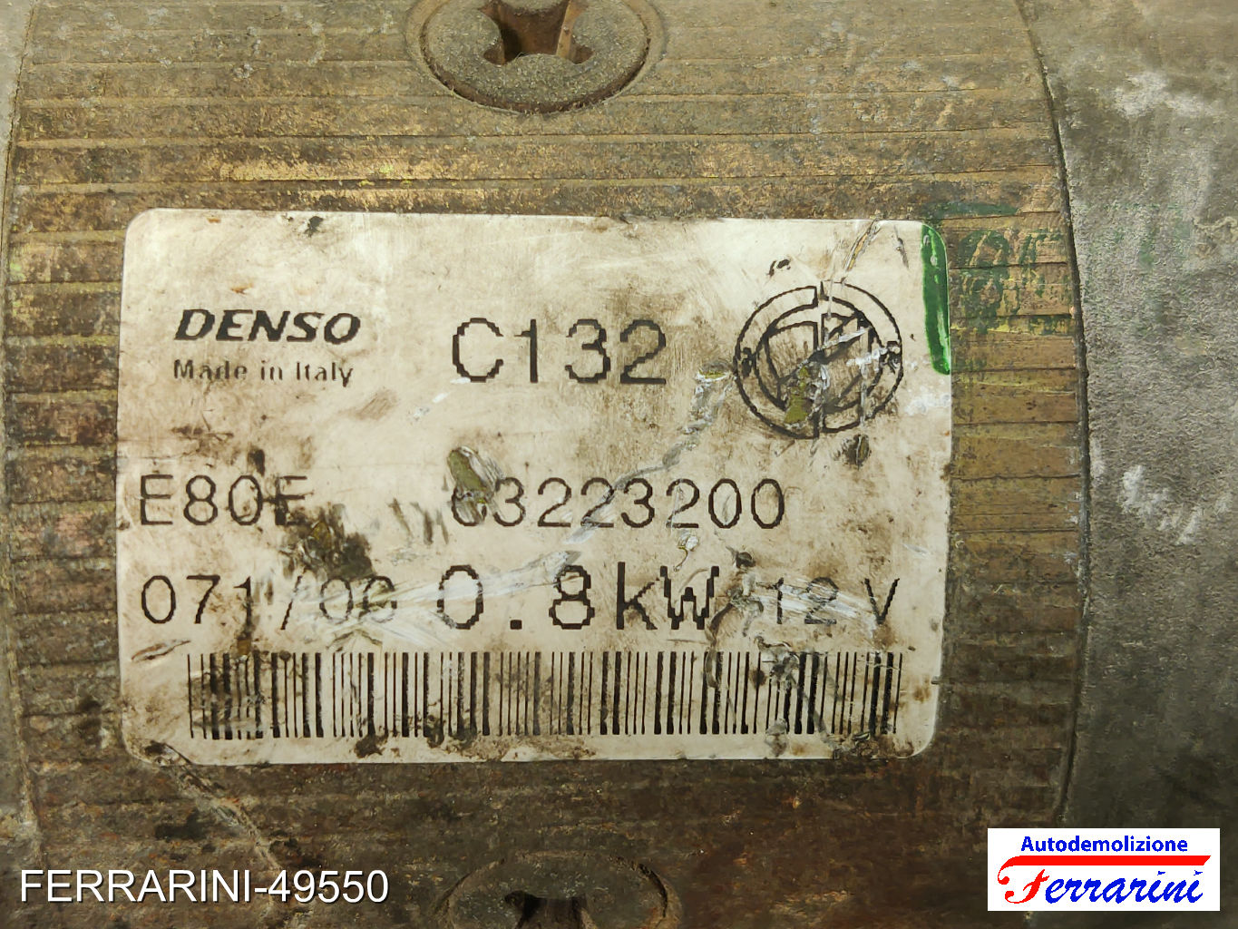 Motorino Avviamento FIAT PUNTO 188 1.2 60 1999-2010 63223200, 46548653