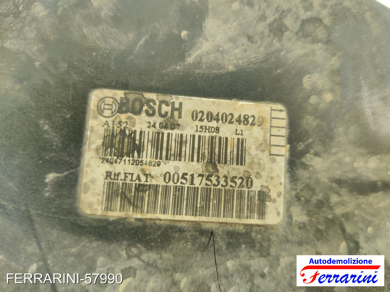 Servofreno FIAT BRAVO 2 198 1.9 D MULTIJET 2007-2014 77363306, 51753352 6