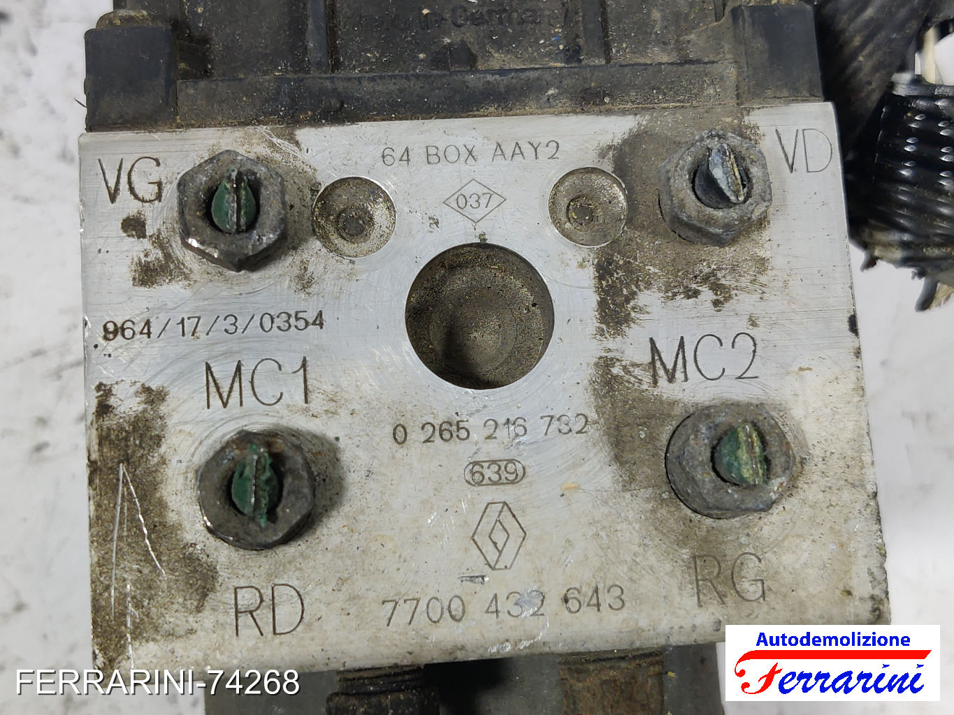 Centralina Pompa Abs RENAULT SCENIC 1 FA0, JA0/1 1.9 DCI 1999-2003 7700432643